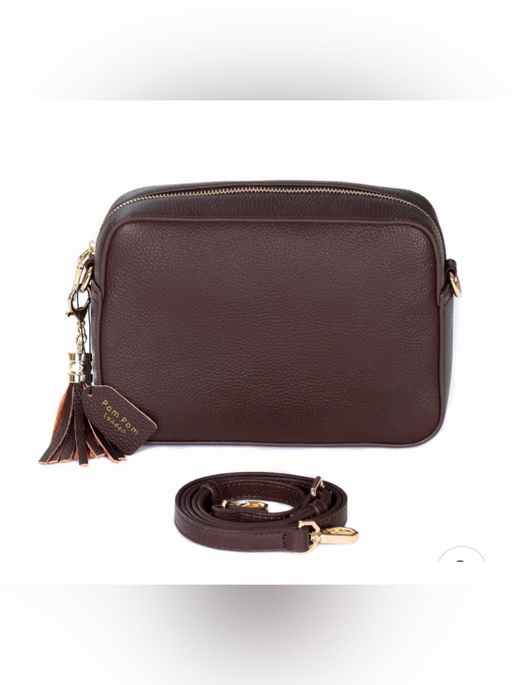 POM POM LONDON CITY Bag ~ CHOCOLATE ~ BRAND NEW